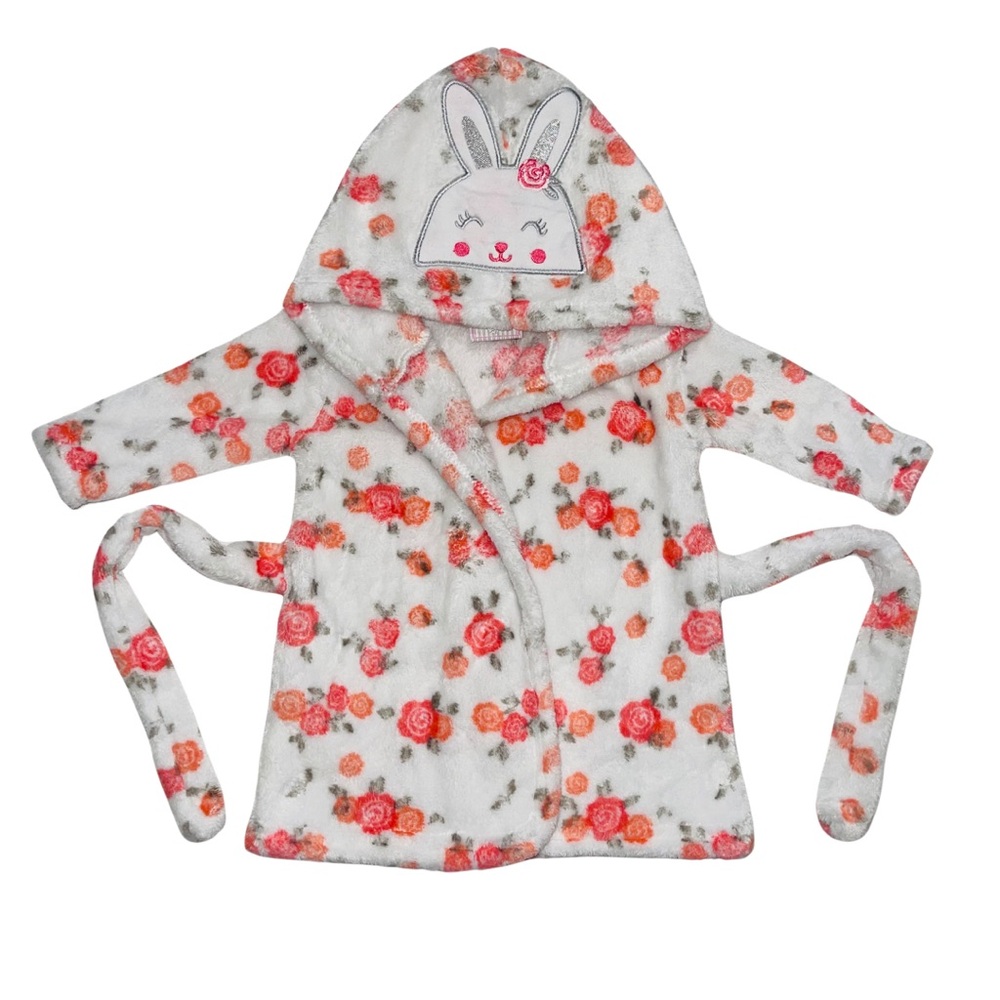 Baby Girl Hooded Robe Size 0-9 Months